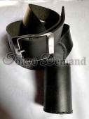 Flag carrier, Banner carrier, Pole Carrier, Leather carrier, Leather Harness, Silver Buckle and Black Leather Belt Harness