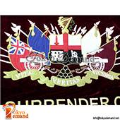 Vita Veritas Victoria Badge, Embroidered Banner , Banner , Hand , Band Banner, Sialkot Bannner Maker , 