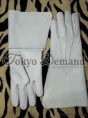 Standard Bearer Gauntlet Gloves White Leather, Siakot Gloves Supplier, Pakistan Gloves maker, Best Quality Gloves Producer, 